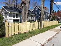 <b>Pressure Treated Spaced Picket Fence with Dip & French Gothin Posts</b>